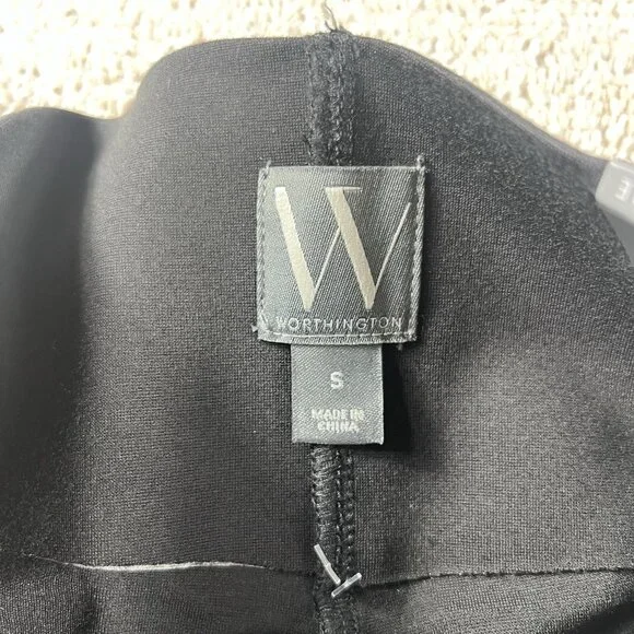 Worthington Straight Leg Ankle Leggings Pants Black Women’s Size Small - Picture 3 of 8